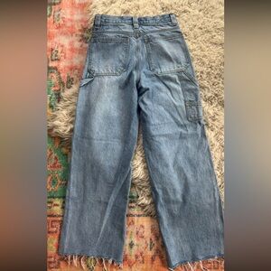 Brandy Melville Carpenter Blue Wide-Leg Jeans